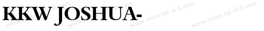 KKW JOSHUA字体转换